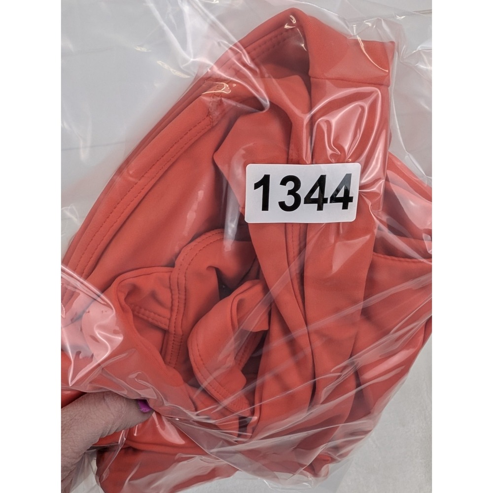 Halara Cool Touch Yoga Sports Bra XL Orange Cut Out Cropped Tank Top Padded - Picture 8 of 8